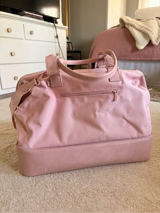 BEIS Handbags - BEIS Blush Pink Travel Duffel with Bottom Compartment